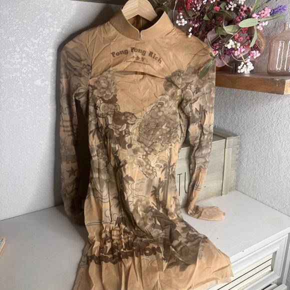 Mukzin Thousand Golden Prescriptions Mesh Dress • NYFW • M - Picture 2 of 4